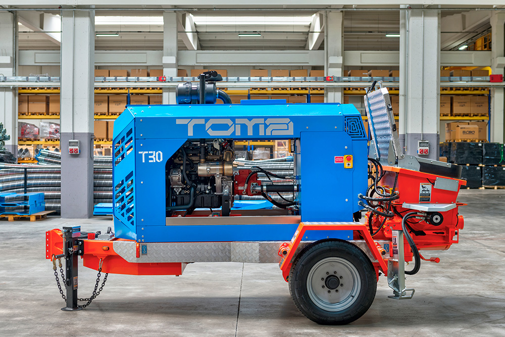 TOMA T-30 Compact Trailer-Mounted Concrete Pump